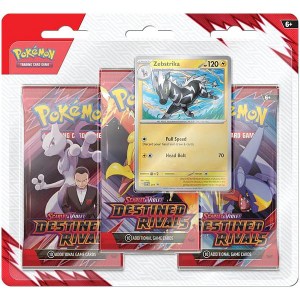 Pokemon - Destined Rivals - Trio Blister Booster Pack Zebstrika
