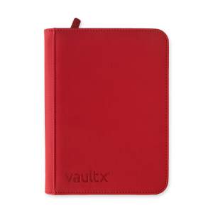 Vault X Binder: 4-Pocket Exo-Tec Zip – Fire Red